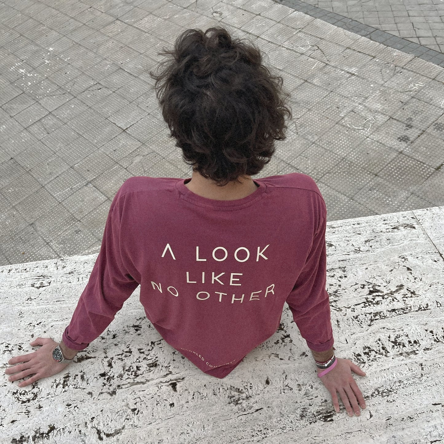 burgundy long tee