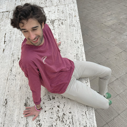 burgundy long tee